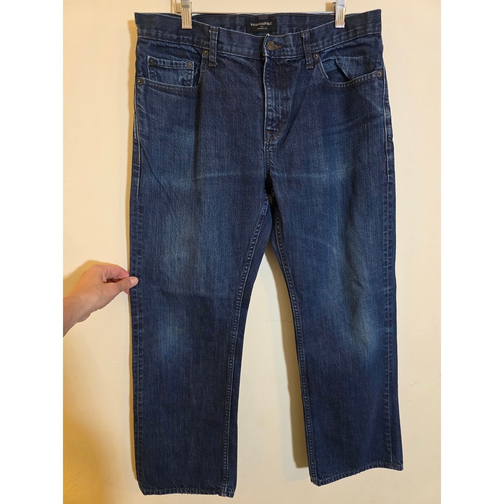 Banana Republic Mens Straight Leg Jeans Dark Wash Original Rinse 34x30 392488-00